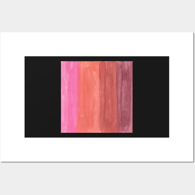 Peachy Abstract Stripes Wall Art by DanielleGensler